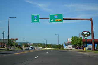 London Rd north at I-35/MN 61 - Duluth, MN