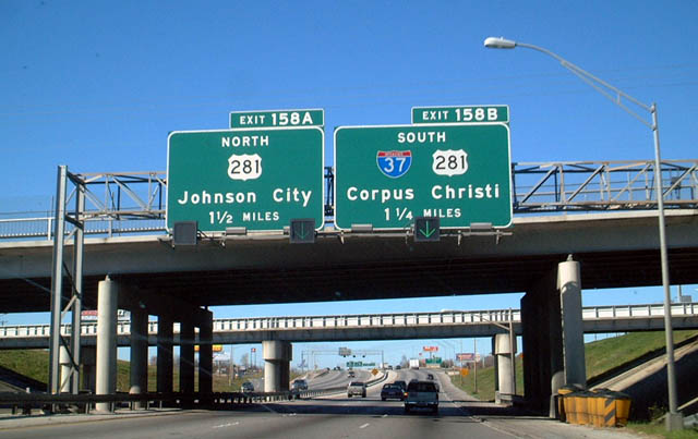 IH 35 south at IH 37/US 281 - 2002