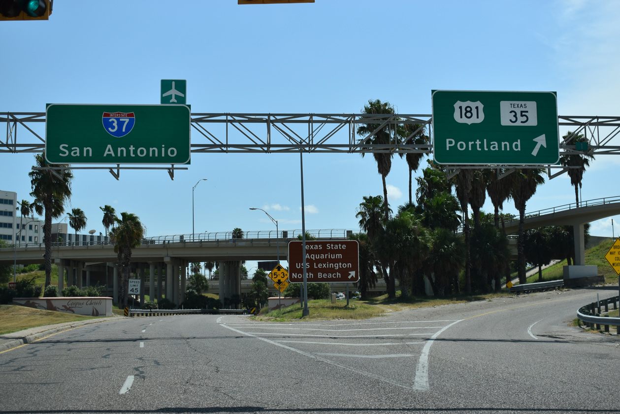 IH 37 north at US 181 - Corpus Christi, TX