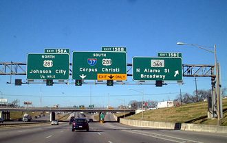 IH 35 south at IH 37/US 281 - 2002