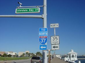 Shorline Blvd north at IH 37 - 2001