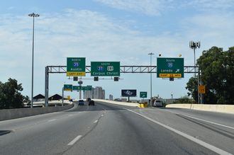US 281 south at IH 35/37 - San Antonio, TX