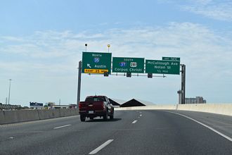 US 281 south at IH 35/37 - San Antonio, TX