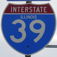 Interstate 39 shield representation
