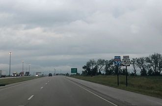 I-39/US 51 north after I-55 - Normal, IL