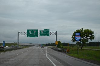 I-39/US 51 north at Wis 29 - Rib Mountain