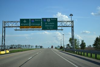 I-39/US 51 south at I-55 - Normal, IL