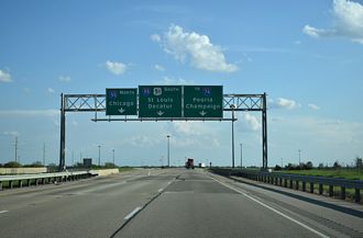 I-39/US 51 south at I-55 - Normal, IL