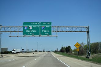 I-55/74-US 51 north at I-39 - Normal, IL