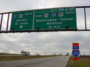 I-55 south at I-39/US 51 - 2001