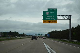 US 51/Wis 29 south at I-39 - Rib Mountain