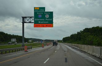 Wis 29 west at I-39/US 51 - Rothschild