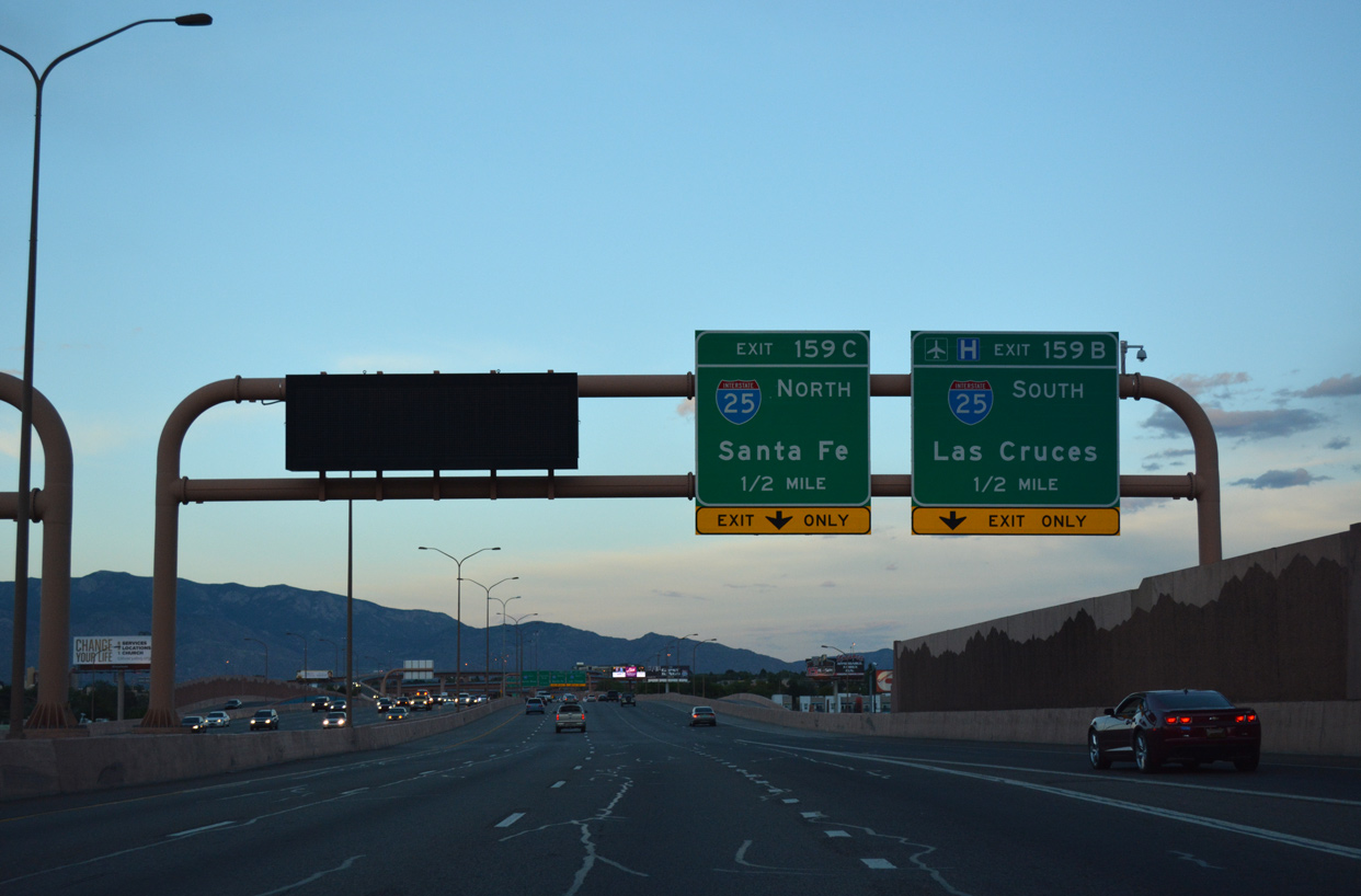 I-40 east at the Big I - Albuquerque, NM