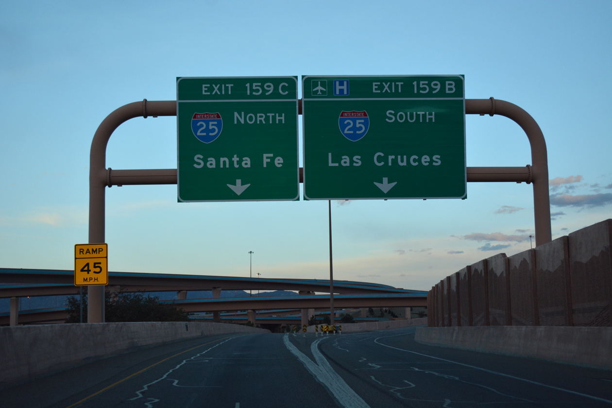I-40 east at the Big I - Albuquerque, NM