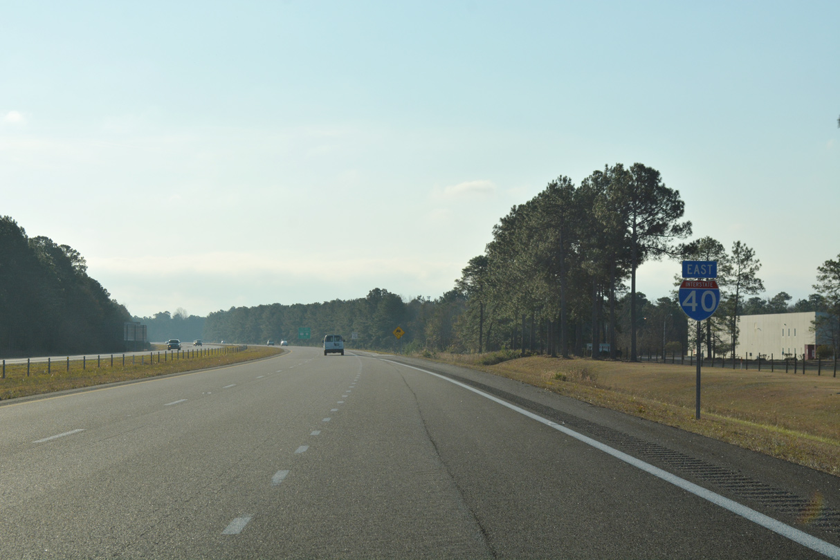 I-40 east at US 117 - Wilmington, NC