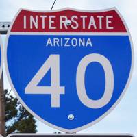 Interstate 40 shield representation