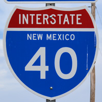 Interstate 40 shield representation