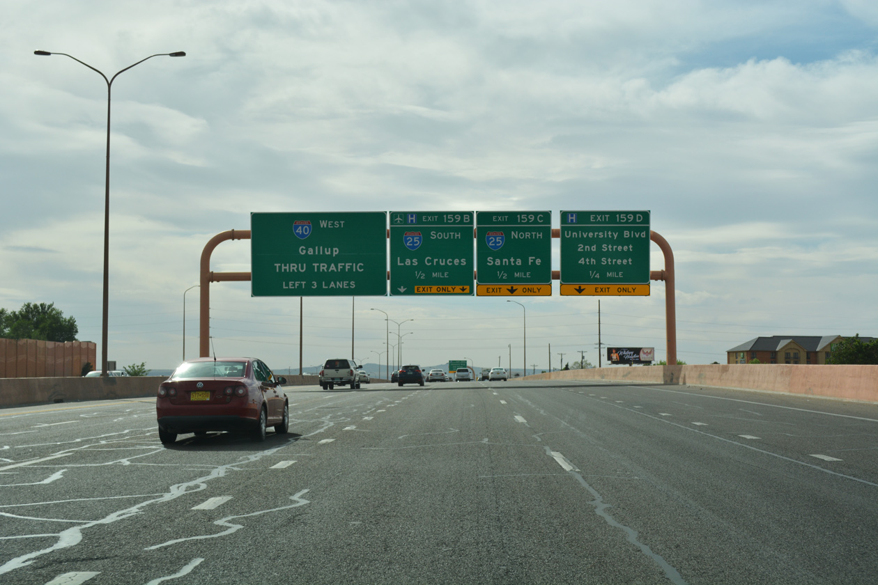 I-40 west at the Big I - Albuquerque, NM