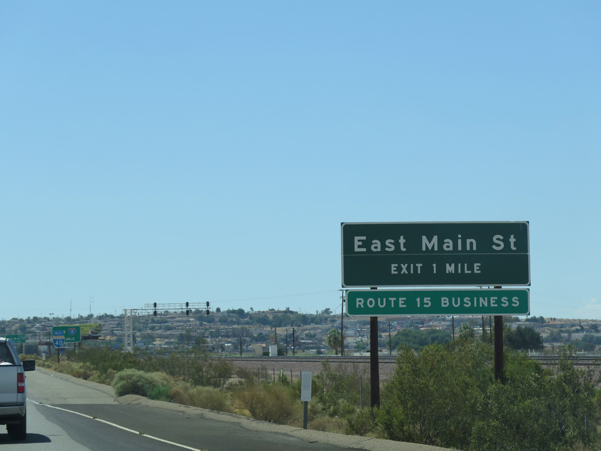 I-40 west at I-15 - Barstow, CA