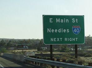 I-15 south at I-40 - Barstow, CA