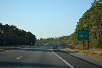 I-40 east at US 117 - Wilmington, NC