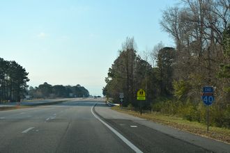 I-40 east at US 117 - Wilmington, NC
