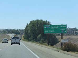 I-40 west at I-15 - Barstow, CA