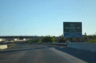 I-40 west at I-15 - Barstow, CA