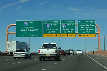I-40 west at I-25 - Albuquerque, New Mexico