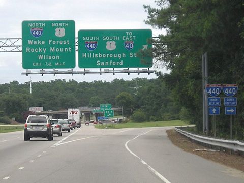 Wade Avenue east at I-440 - Raleigh, NC