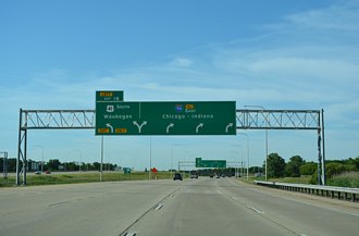 I-41/94 south at US 41 - Wadsworth, IL