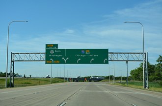 I-41/94 south at US 41 - Wadsworth, IL