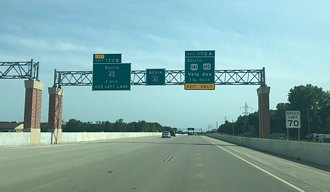 I-41/US 41-141 south at I-43 - Howard, WI