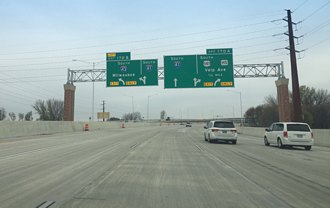 I-41/US 41-141 south at I-43 - Howard, WI