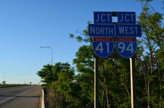 US 41 north at I-41/94 in Wadsworth, IL.