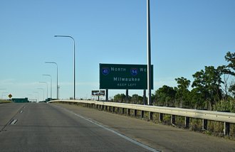 US 41 north at I-41/94 - Wadsworth, IL