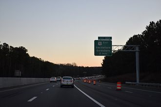 I-40 east two miles ahead of US 70 and Future I-42.