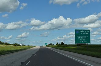 US 64/412 East at IH 35/Cimarron Tpk near Perry, OK