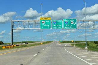 US 64/412 East at IH 35 and the Cimarron Turnpike