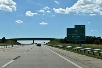 US 412/Cimarron Tpk West at I-35/US 64 near Perry, OK