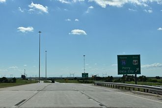US 412/Cimarron Tpk West at I-35/US 64 south to Perry, OK
