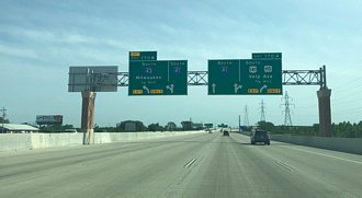 I-41/US 41-141 south at I-43 - Howard, WI