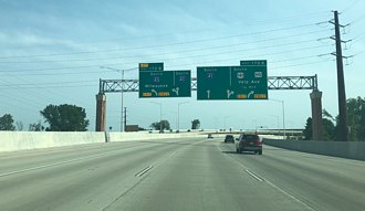 I-41/US 41-141 south at I-43 - Howard, WI