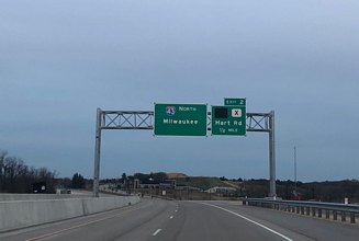 I-43 north at CTH X - Beloit, WI