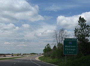 I-43 south at I-39/90 - 2010