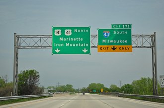US 41/141 north at I-43 - 2011
