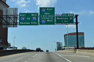 I-44 east at I-70 - St. Louis, MO