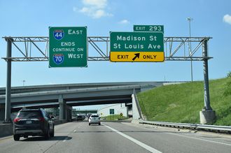 I-44 east at I-70 - St. Louis, MO