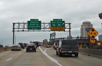 I-55/64/70 west split - St. Louis, MO - 2012