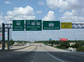 US 277/281/287 north at IH 44 - Wichita Falls, TX